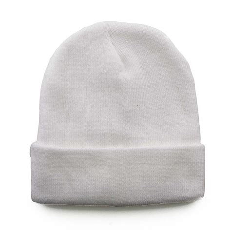 White Cuffed Beanie Bulk Caps Wholesale Headwear