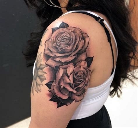Big Rose Tattoos Designs 2018-2019 with Subtle Color ...