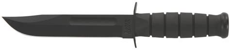 Ka Bar 1213 Fightingutility Knife Black Straight Edge With Hard
