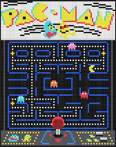 Pac Man Perler Bead Pixel Art Pixel Art Shop