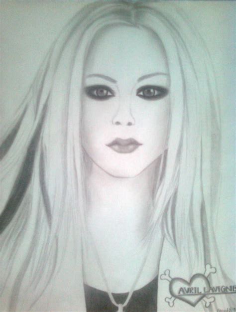 Retrato De Avril Lavigne Técnica Grafito Art Painting Female