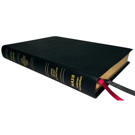Lockman Nasb 2020 Large Print Ultrathin Reference Bible Black Genuine