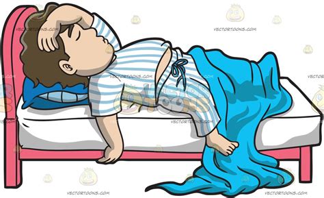 Sleep Get Sleepy Person In Bed Cartoon Background