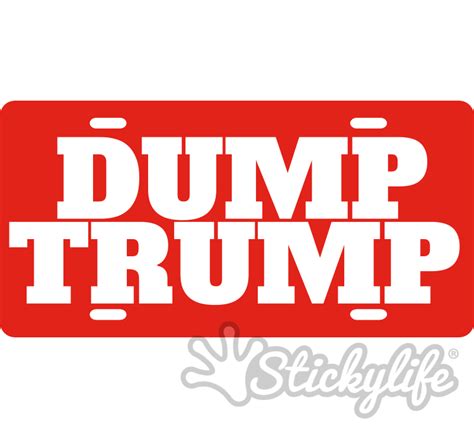 Dump Trump Aluminum License Plate