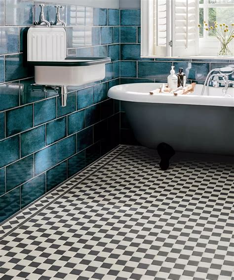 Black And White Floor Tile Bathroom Decoomo