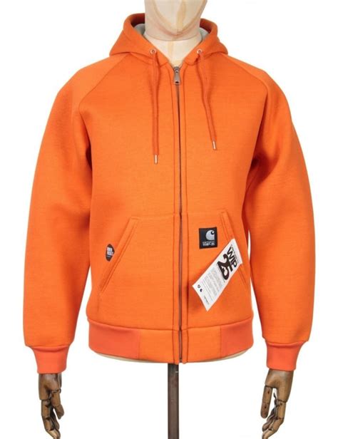 Carhartt Wip Xxv Car Lux Hooded Jacket Carhartt Orange Clothing