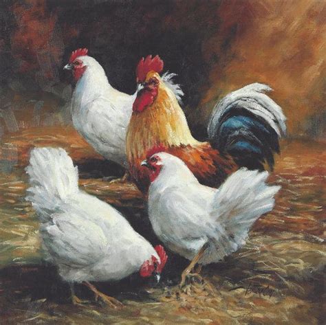 How big should a chicken wall art be? Rooster and Chickens Giclee | Chickens and roosters ...