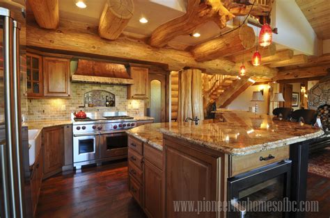 Pin By Dianne On Our Homes Log Home Kitchens Cabin Kitchens Log
