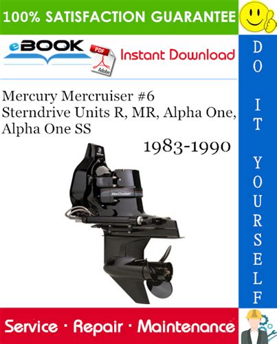 Mercury Mercruiser 6 Sterndrive Units R Mr Alpha One Alpha One Ss Service Repair Manual 1983