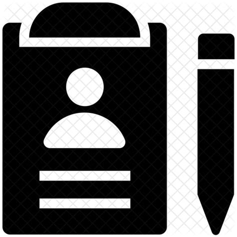 Biodata Icon Download In Glyph Style