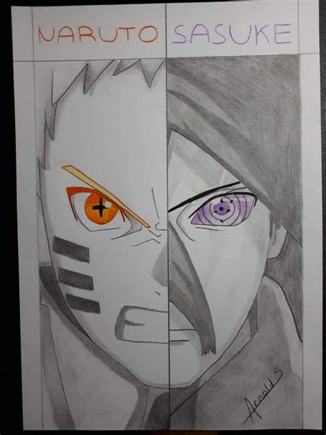 Naruto Et Sasuke By Arnold Naruto And Boruto Fr Amino Naruto Sketch