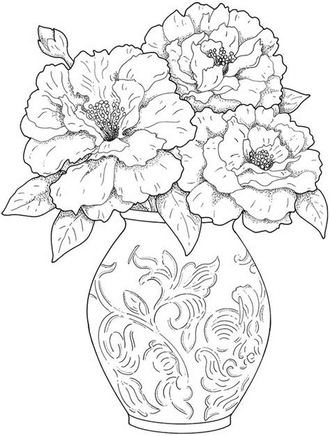 Pin By Gena Andreano On Dover Coloring Flower Coloring Pages Adult
