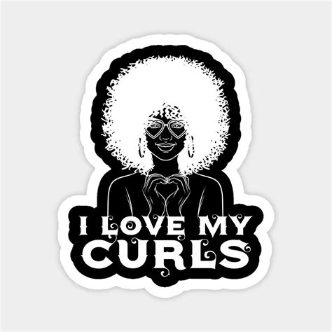 Curly Hair Love My Curls Magnet