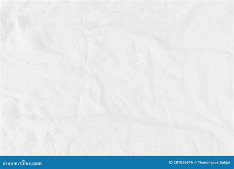 Abstract White Wrinkled Fabric Texture For Background White Crumpled