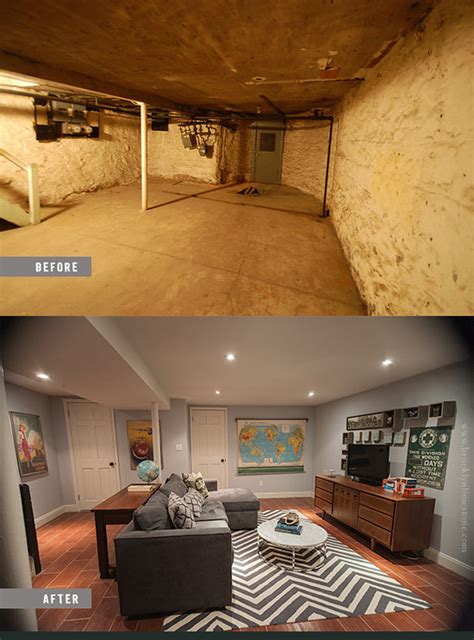 Before And After Man Room Brooklyn Limestone In 2020 Basement House