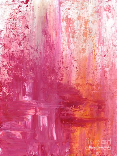 Abstract Pink And Orange Original Painting And Prints The Fire Within