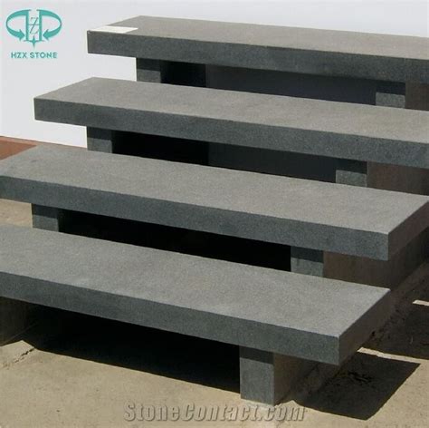 Chinese G654 Pandang Dark Grey Exterior Outdoor Granite Stepsdeck