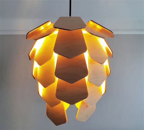 Pinecone Light Design Pendant Lamp Lasercut Handmade Lamp Design