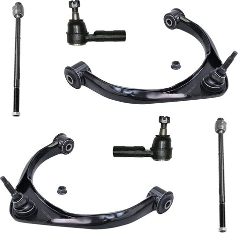 6pc Front Upper Control Arms Inner Outer Tie Rods Suspension Kit