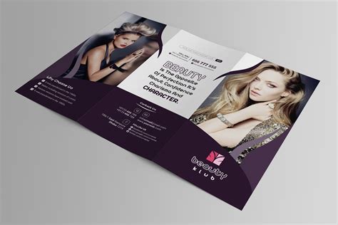 Popular Beauty Salon Tri Fold Creative Brochure Templates ~ Creative
