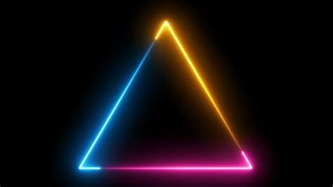 Abstract Neon Triangle Fluorescent Light Loop Animation K Youtube