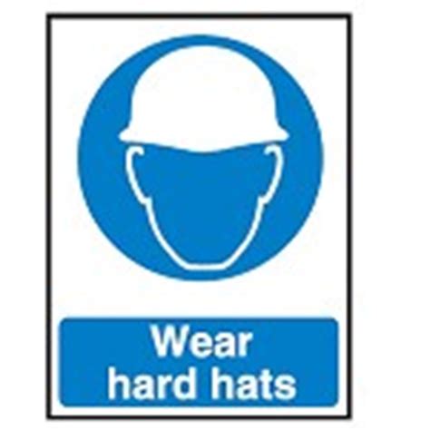 701442 Mandatory Safety Sign Wear Hard Hats Markertech Uk