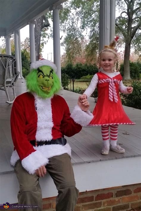 The Grinch And Cindy Lou Costume No Sew Diy Costumes