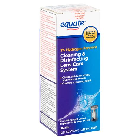 Buy Equate Hydrogen Peroxide Cleaning Disinfecting Lens Care