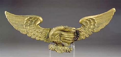Lot American Stamped Brass Eagle Flag Holder