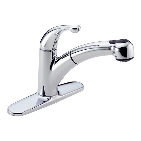 The sprayer also includes a 29.5 in. Delta Palo Single-Handle Pull-Out Sprayer Kitchen Faucet ...