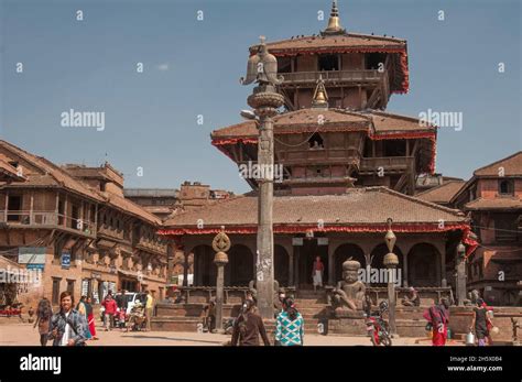 Temples Of Durbar Square In Bhaktapur Kathmandu Valey Nepal Black