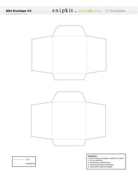 Printable Diy Mini Envelope Template Risakokodake
