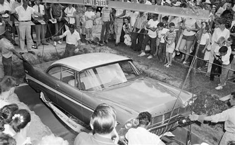1957 Plymouth Belvedere Being Lowered Down In The Time Capsule Tulsa