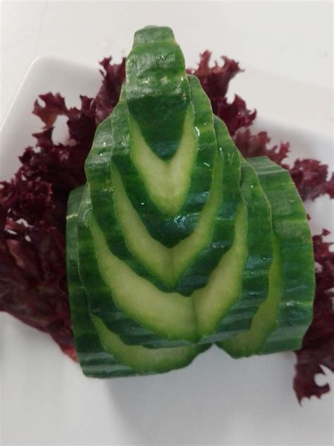 How To Make Cucumber Garnish Art Click On Visit And Watch Full