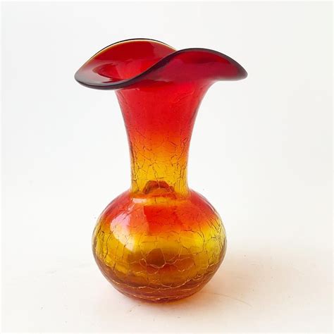 A Recent Thrift Store Find—an Amberina Crackle Glass Vase From The 1960’s The Pontil Rough