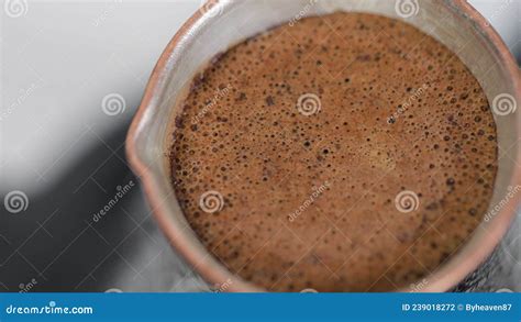 Making Turkish Coffee In Copper Cezve Stock Footage Video Of Burning