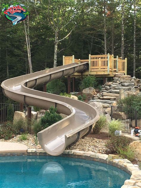 Residential Water Slides For In Ground Swimming Pools Backyard Pool