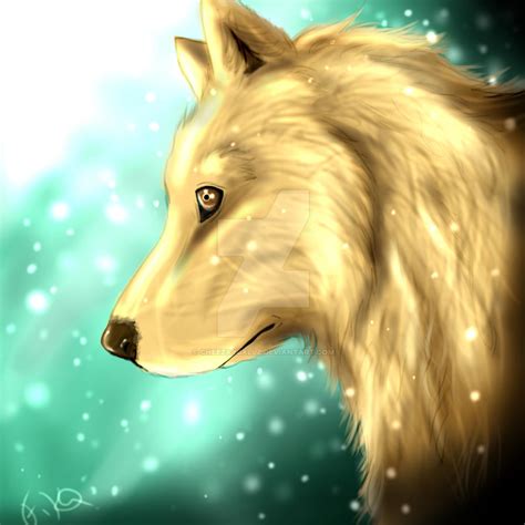 Golden Wolf By Cheezayballz On Deviantart