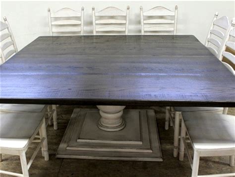 Such a farmhouse table is in perfect balance between the vintage as well as modern style. Square Tables built from Reclaimed Wood - ECustomFinishes