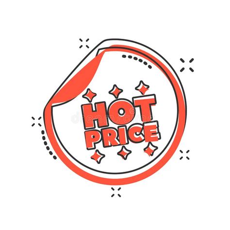 Vector Cartoon Hot Price Shopping Icon In Comic Style Hot Price Stock
