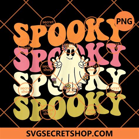 Retro Groovy Spooky Ghost Png Ghost Png Retro Groovy Png Spooky Png