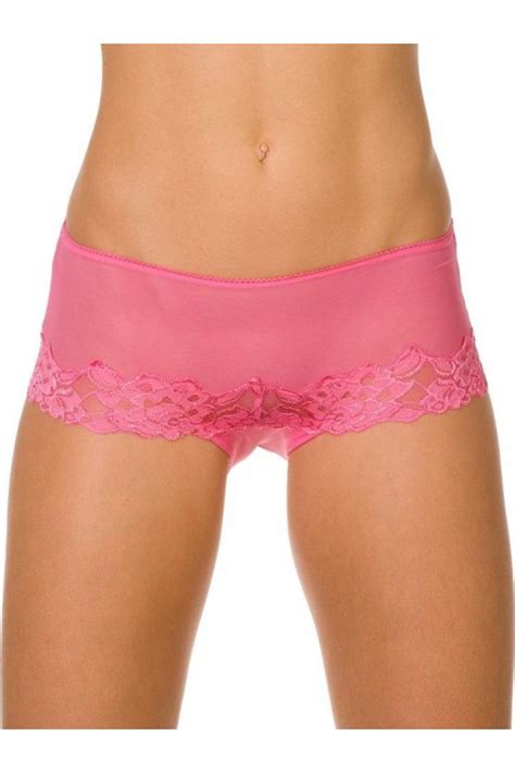Pink Mesh Lace Boxer Shorts