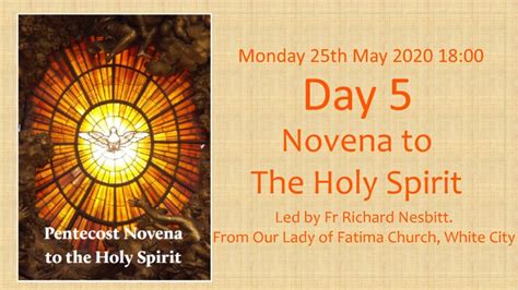 Novena To The Holy Spirit Day 5 Mon 25 May 2020 Youtube