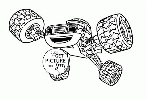 Blaze Monster Truck Coloring Page Free Coloring Pages