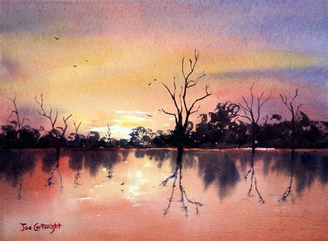 Painting Trees And Reflections Painting With Watercolors