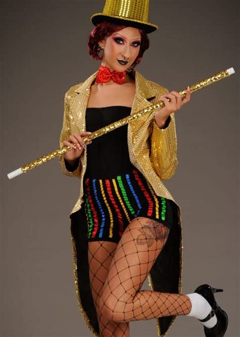 Struts Rocky Horror Columbia Style Showgirl Gold Sequin Cane One Size