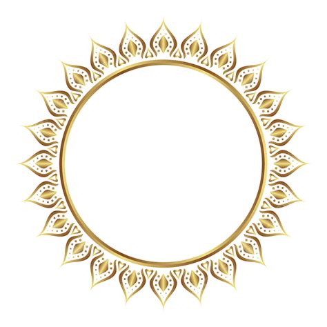 دائرة زخرفة الذهب الإطار التوضيح النواقل ذهب دائرة ذهبي Png