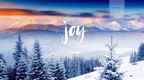 January 2016 Choose Joy Desktop Calendar Free January Wallpaper