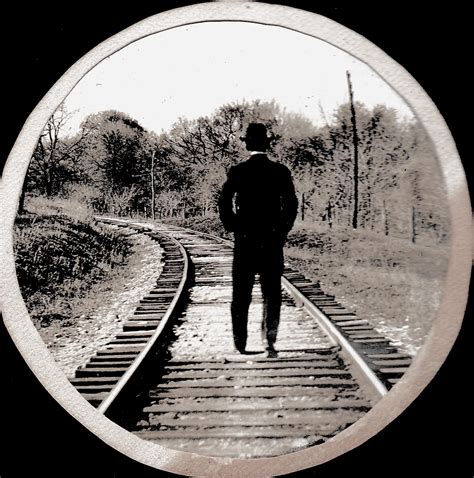 Man Walking On Train Tracks The Portal To Texas History