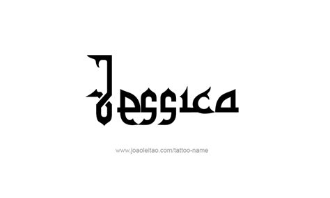 The Name Jessica Tattoo Designs